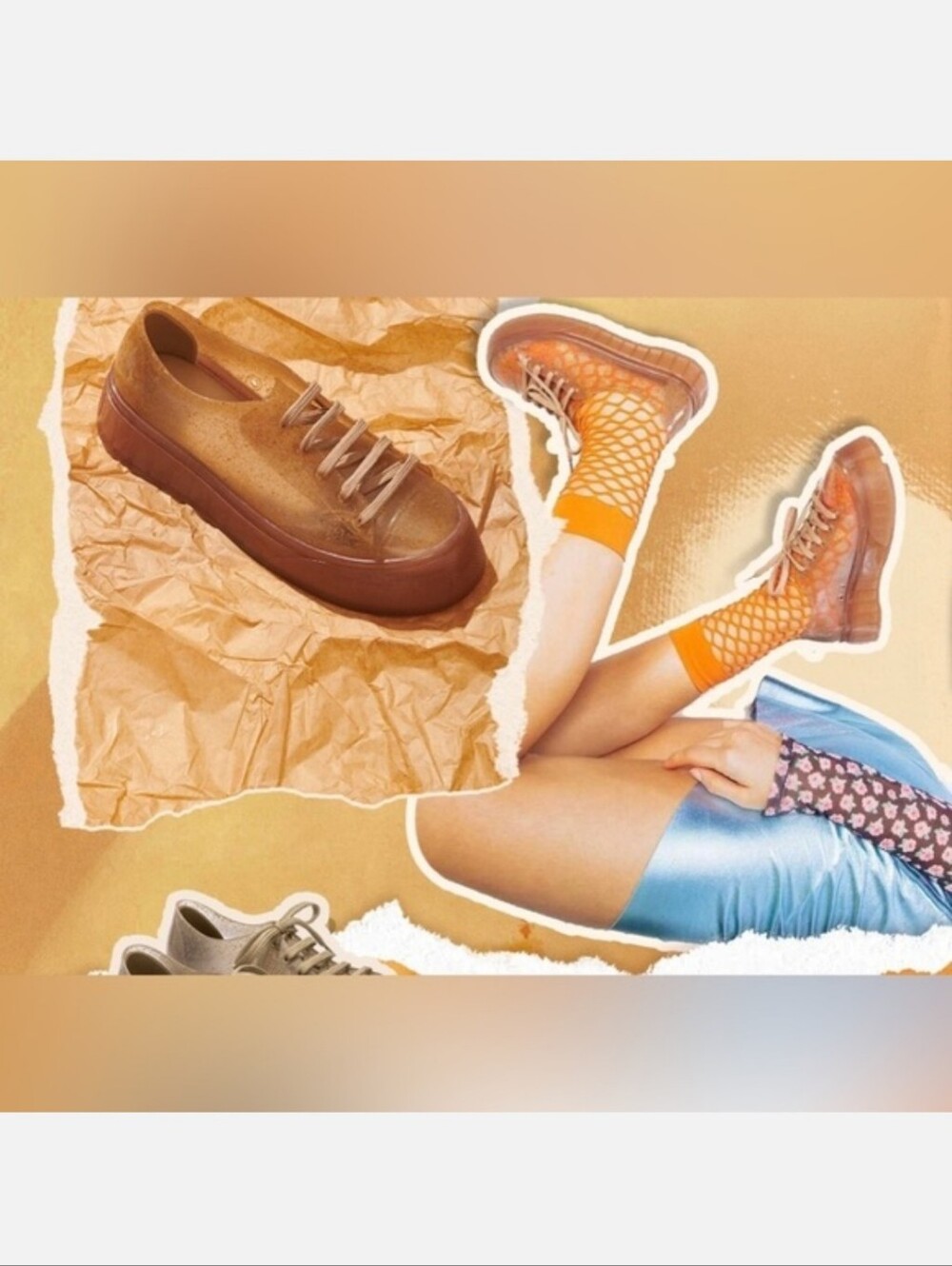 Melissa's Drive Low-Top  Sneakers in Beige